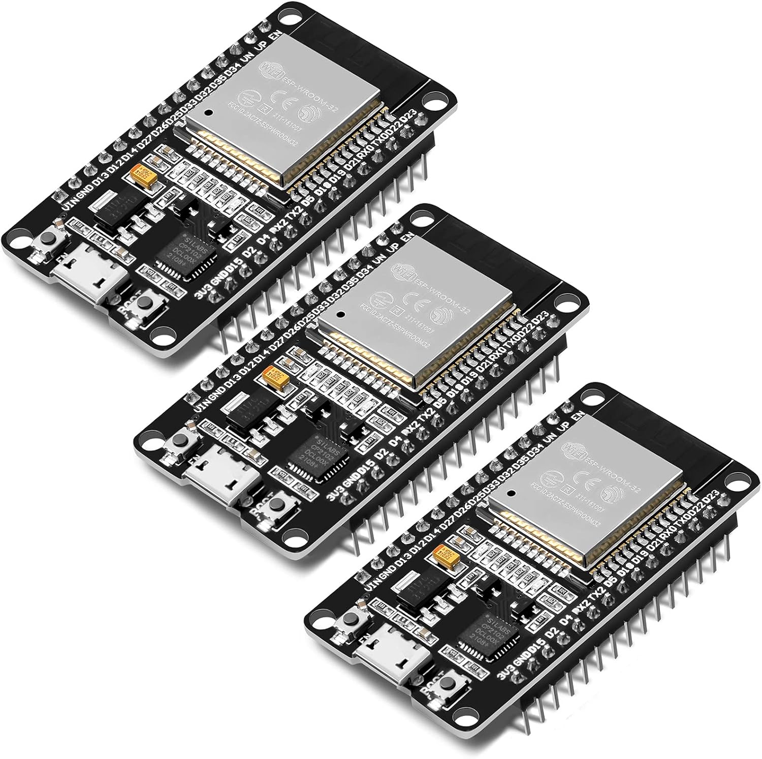 Buy 3 Pieces ESP WROOM 32 ESP32 Development Board 2.4GHz WiFi Dual