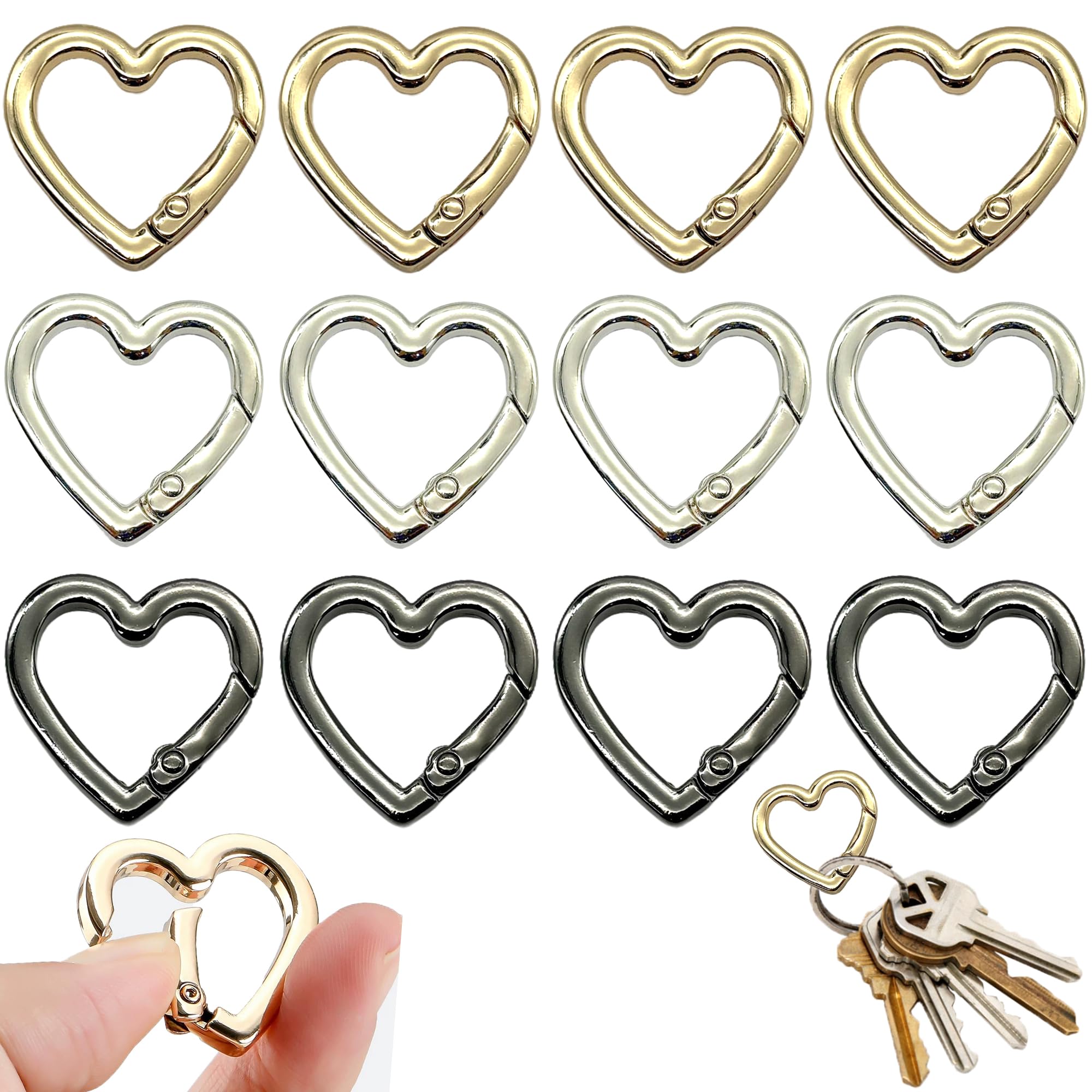 DHER S Outdoor Camping Haken Mini S Clip Rucksack 10 StüCk S-FöRmiger Karabiner Anti-Diebstahl- Und Anti-Drop-Verschlussclip Aus Edelstahl, FüR SchlüSselanhäNger-Rucksack Im Freien