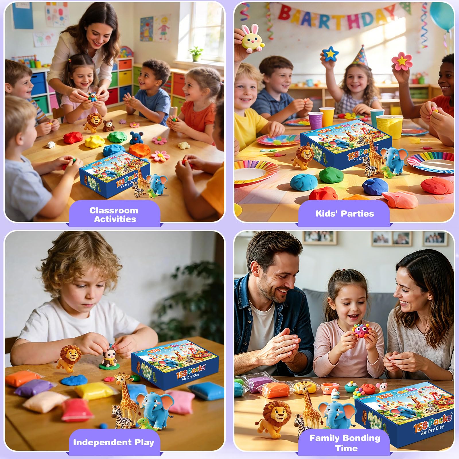 Air Dry Clay Kit - 158 Colors for Kids Crafts -5 Air Dry Clay Kit - 158 Colors for Kids Crafts -5