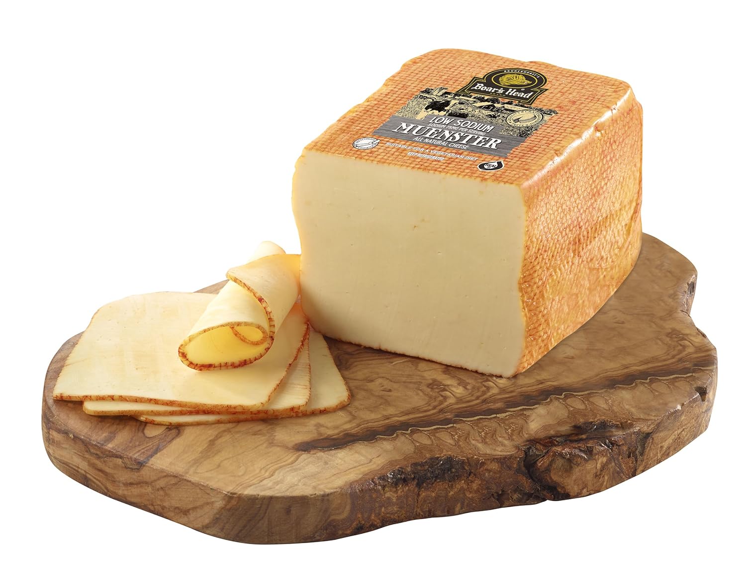 Boar's Head, Lower Sodium Muenster Cheese, 3.03 lb