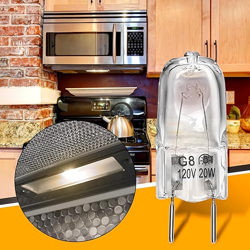 Miniatura 5 de Bombilla halógena para horno microondas, compatible con GE, Samsung, Kenmore, Elite, Maytag, microondas sobre la estufa, luz nocturna / luz para