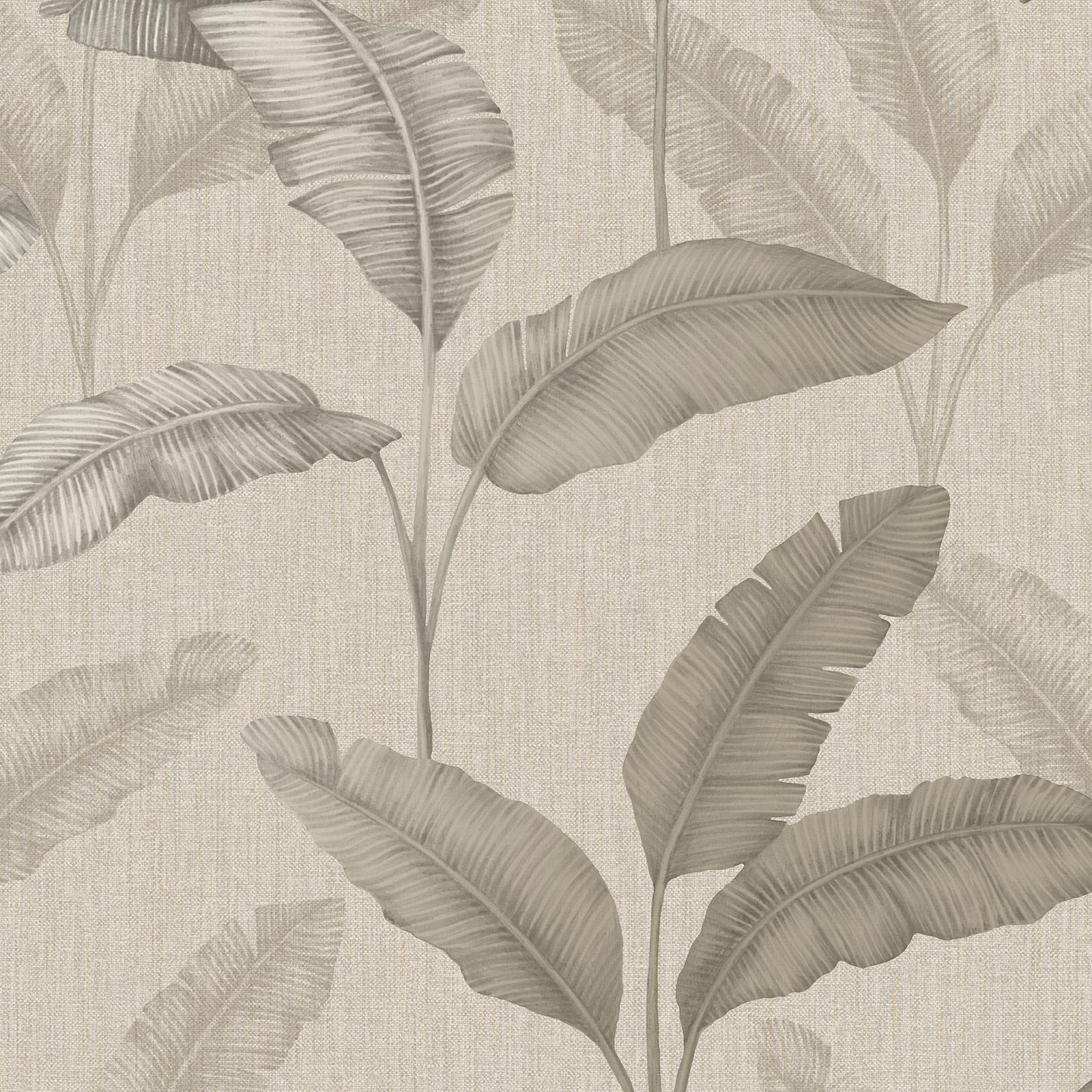 Rasch Elegant Homes Design Library Beige Gold Tropical Amara Palm Leaf Wallpaper