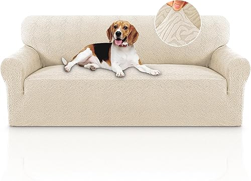 Miniatura 101 de PrinceDeco Funda elástica para sofá de 3 cojines, protector de muebles con parte inferior elástica antideslizante, apta para perros (sofá, azul Azul