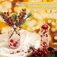 Vista 7 de 106 piezas de perlas de relleno de jarrón de Navidad, velas flotantes, centro de mesa, cuentas, jarrones, perlas para decoración de fiesta de mesa