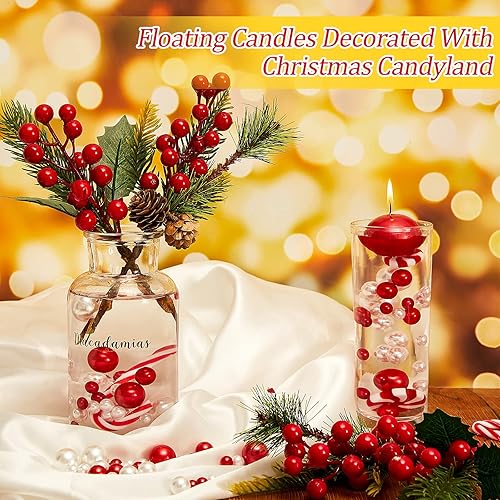 Miniatura 7 de MTLEE 2106 piezas de perlas de relleno de jarrón de Navidad para jarrones, perlas de Candyland, geles de agua, velas, centro de mesa para Navidad,