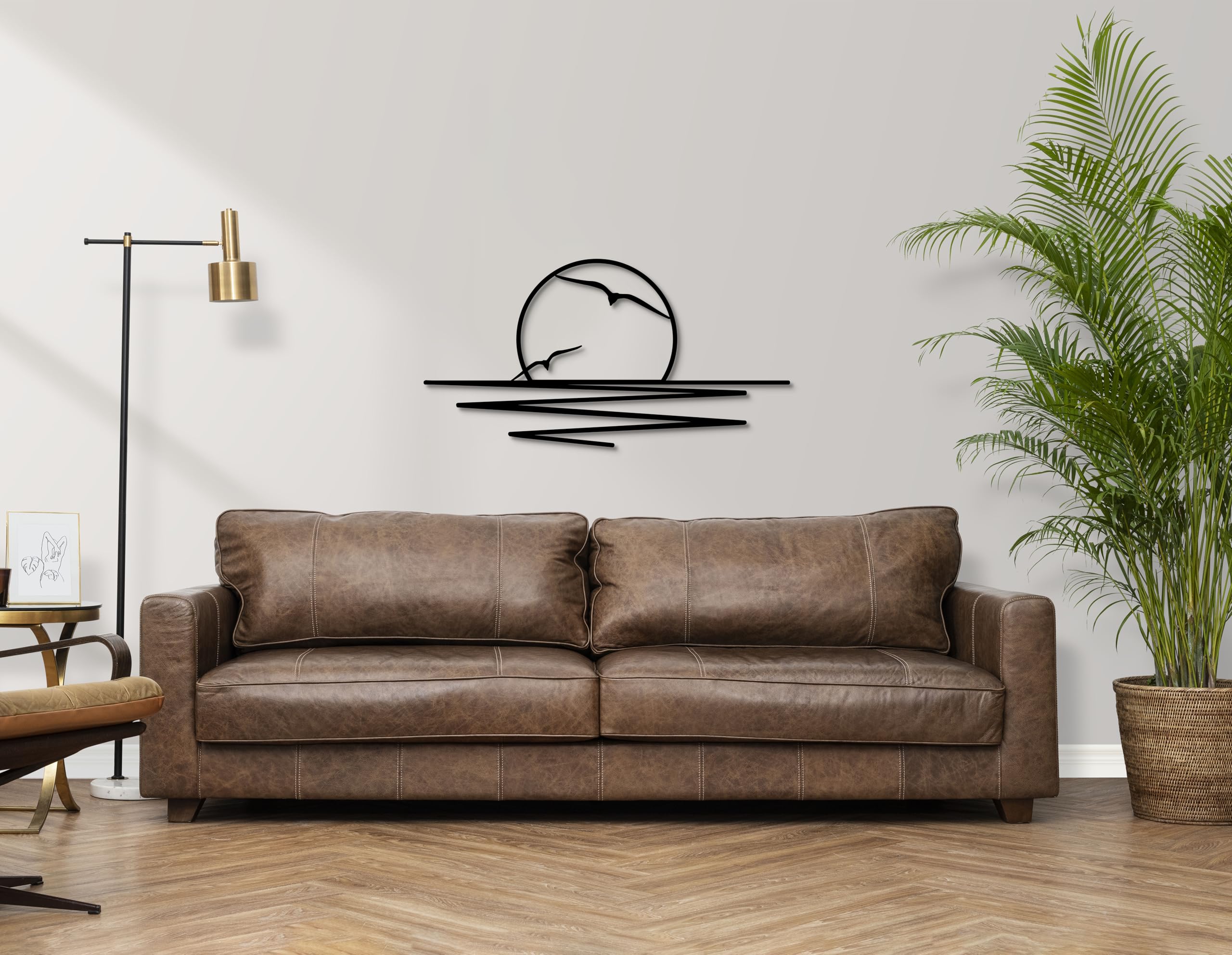 Décoration murale soleil en aluminium thermolaqué de prestige