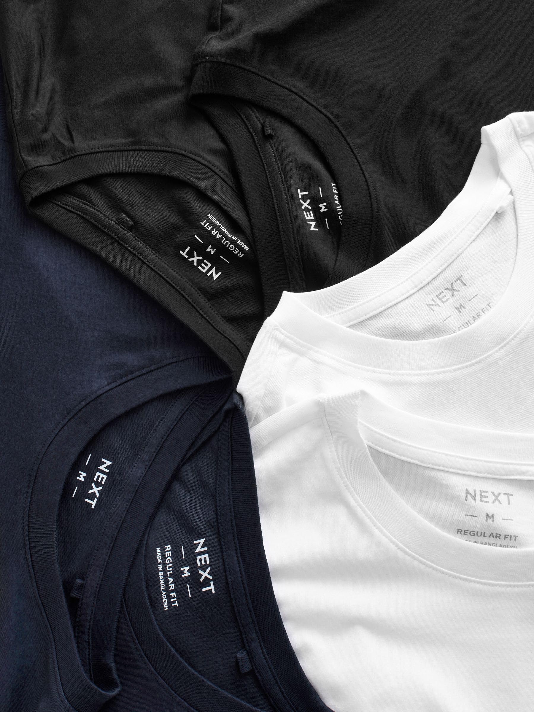 NEXT Uomini Confezione da 6 di T-Shirt di Cotone Basic | Standard, Vestibilità regular, Pull On, Lavabile in lavatrice