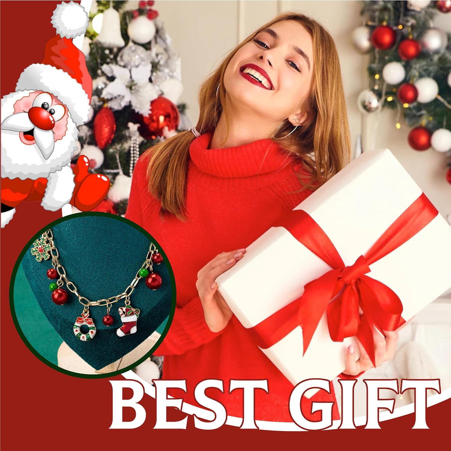 Christmas Necklaces for Women Christmas Holiday Pendant Necklace Light Bulb Xmas Fashion Jewelry - Image 4