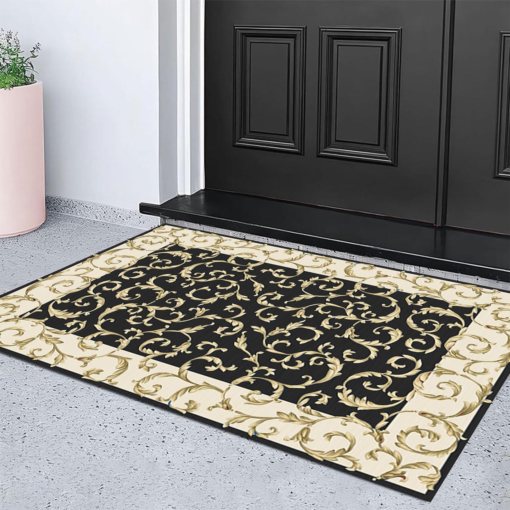 Tapis de décoration moderne 75 x 240 cm au poil court doux haute densité