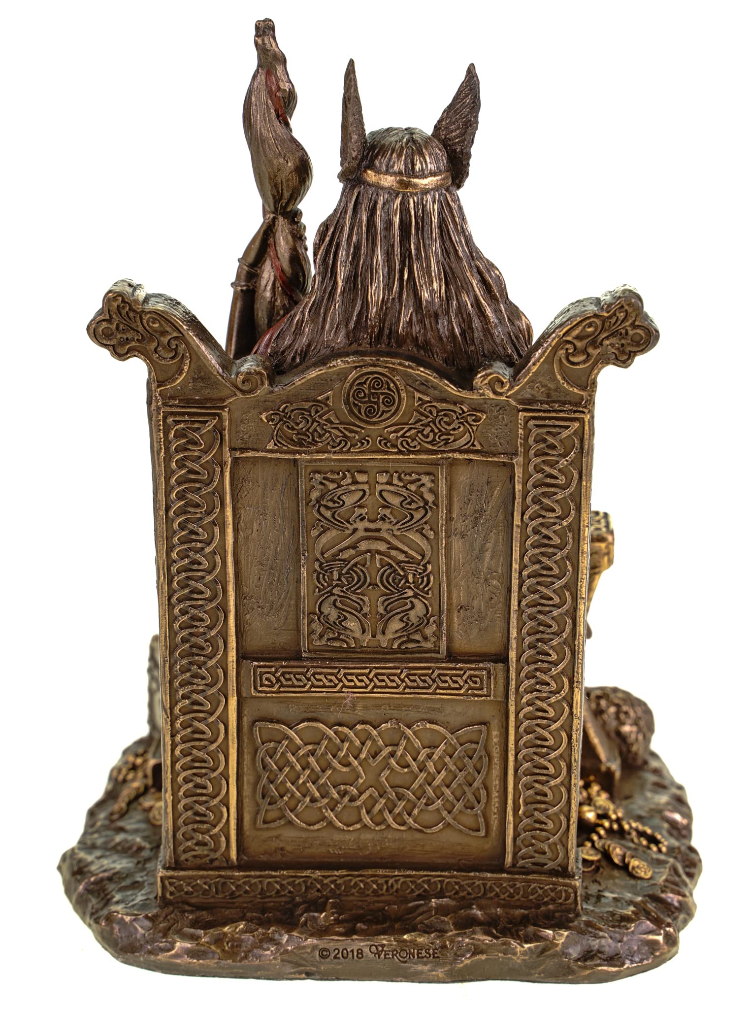 Veronese 708-7432 Germanische Göttin Frigga Frau Odins Thron Frigg Odin bronziert Figur
