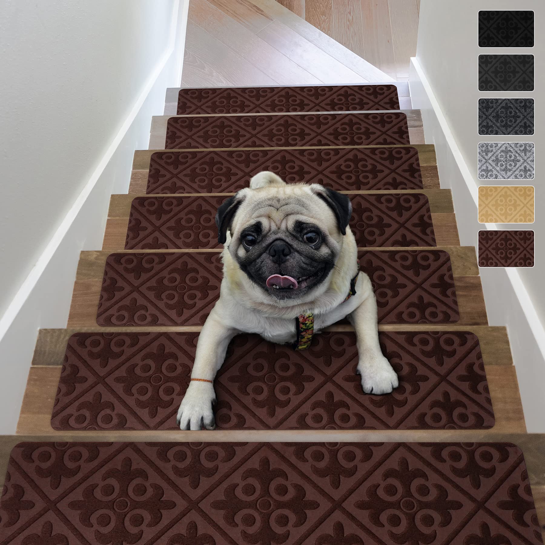 Buy Wmfczzbf 15Pack 8" x 30" NonSlip Stair Treads Carpet for Wooden