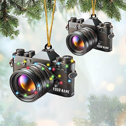 Miniatura 20 de Adorno de cámara personalizado para cámara, adorno de Navidad, regalo de fotografía, adorno de fotógrafo, regalos para amantes de la cámara,