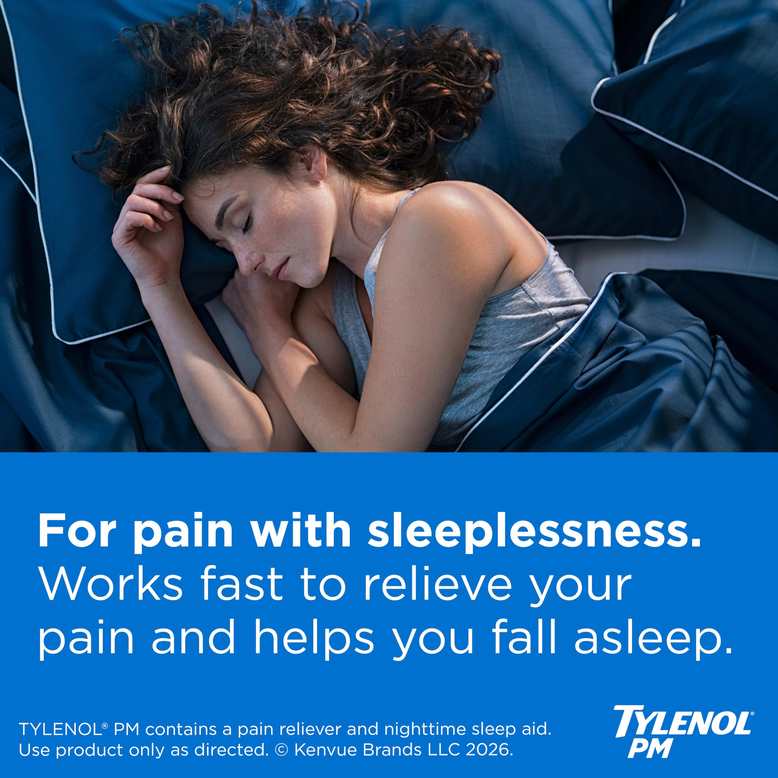 Tylenol PM Extra Strength Caplets, 500 mg Acetaminophen, 100 ct — Amazon image 3