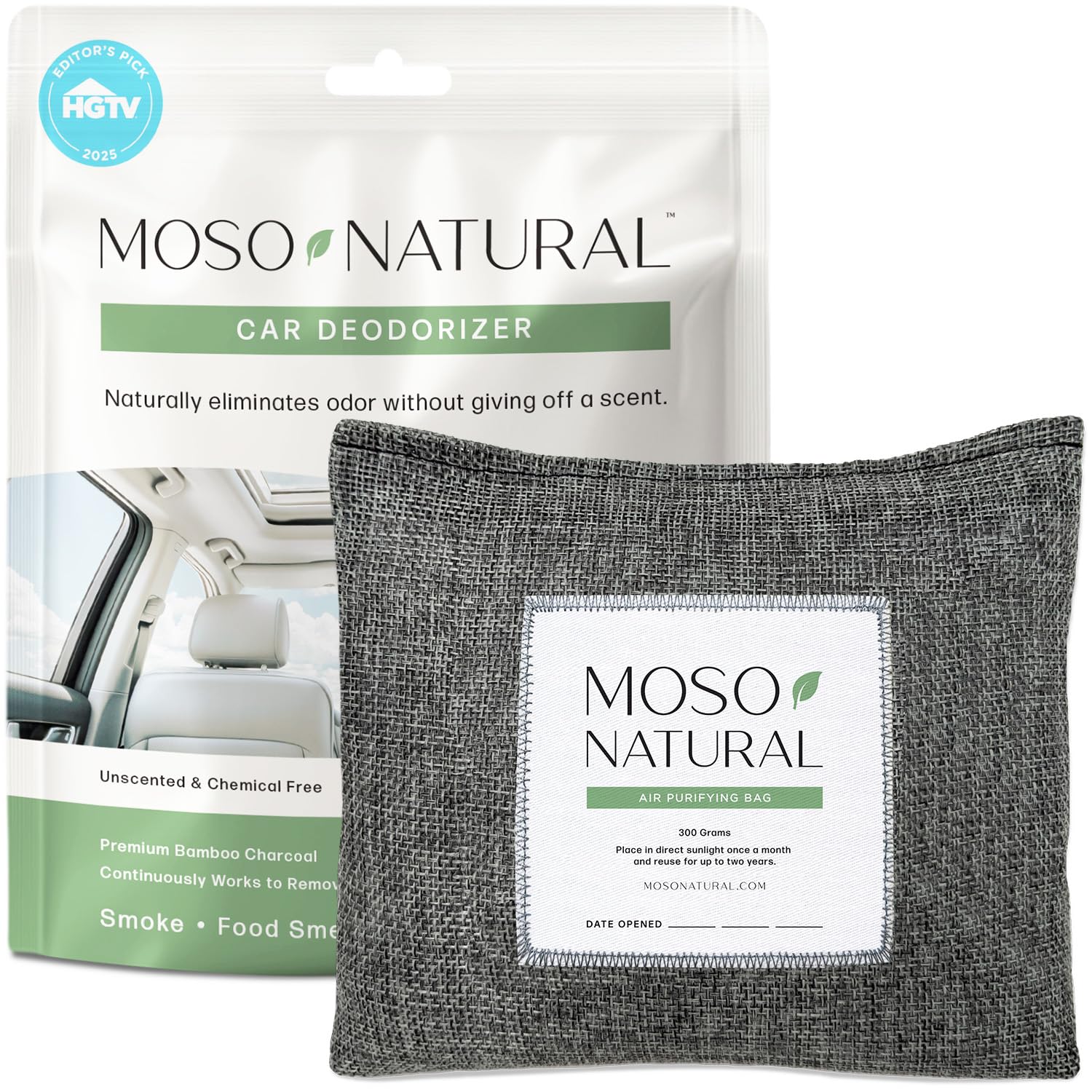 Moso Natural Charcoal Odor Absorber for Cars