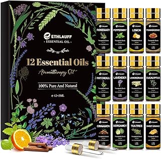 Top 12 Essential Oils Set, Pure Essential Oil for Diffuser, Humidifiers,...