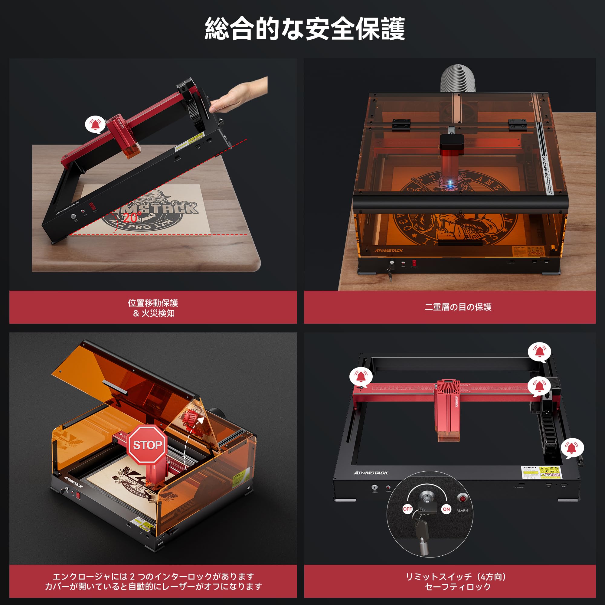 Amazon.co.jp: ATOMSTACK A24 Ultra 24W出力 レーザー彫刻機 レーザー 