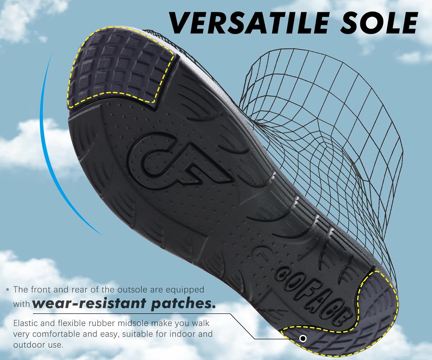 COFACE Women’s Orthotic Sandals Comfortable Plantar Fasciitis Arch Support Sandal Slippers Ladies Fashion Fabric Kint Slides Sandals with Lightweight Athletic Soft Cushion Footbed (US Size 5-11) - Image 3