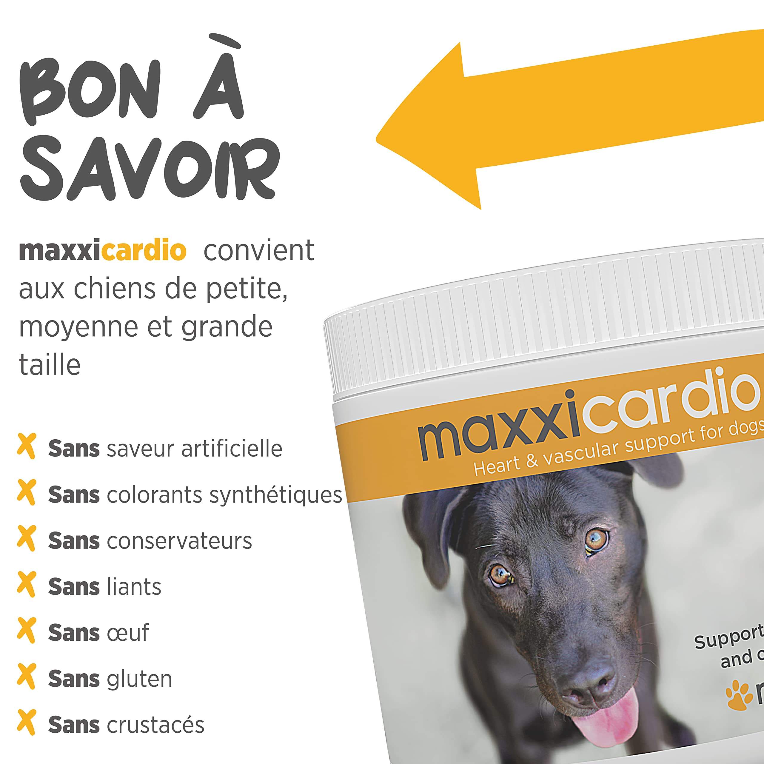 maxxipaws maxxicardio Soutien du Cœur et Cardiovasculaire - Complément Alimentaire pour Chiens, 150 g