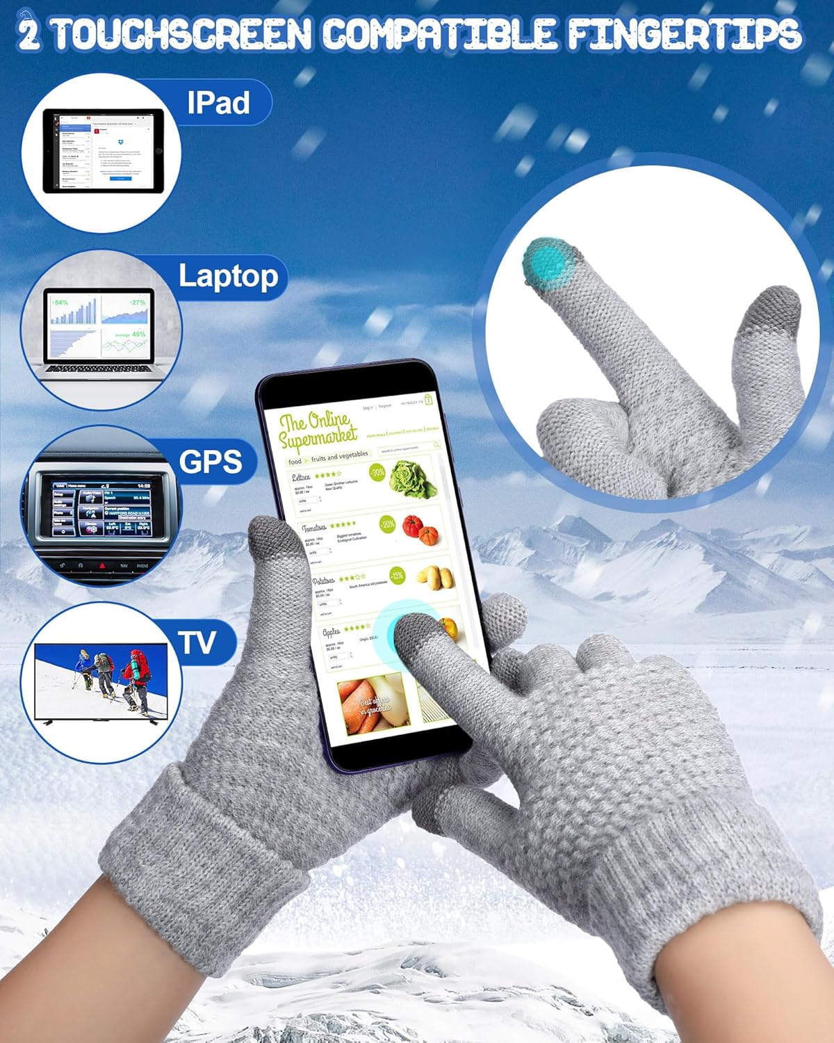 Suhine 8 Pieces Winter Ear Muffs with Gloves Sets Women Include 4 Pcs Soft Fuzzy Outdoors Adjustable Earmuffs 4 Pairs of Warm Gloves in Cold Weather for Women Girls - Image 5