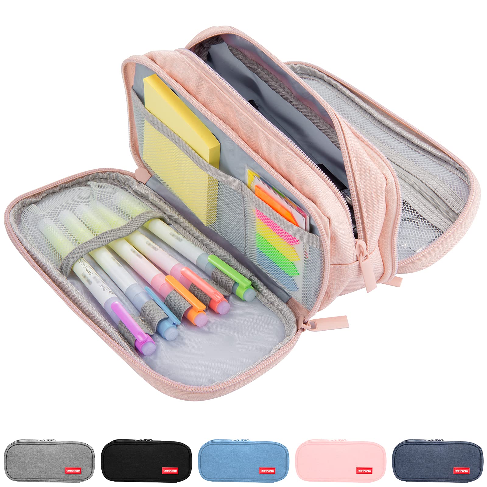 NEWUPZSI Estuche Escolar 3 Compartimentos Navidad Regalos Originales para niños niñas Estuche Escolar Grande Capacidad, Estuche Lapices Organizador de Maquillaje para Adolescentes Estudiantes Adultos