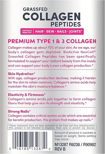 Miniatura 4 de NeoCell Péptidos súper colágeno, 0.35 onzas de colágenopaquete de una sola porción certificado Keto, sin gluten para una piel, cabello, uñas y apoyo