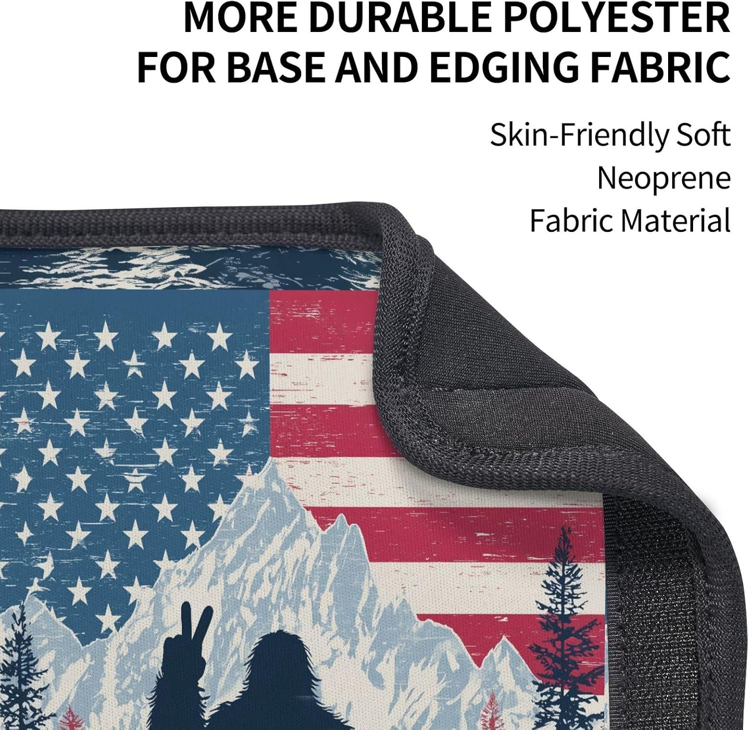American Flag Bigfoot 2PCS Car Seat Belt Cover Pad,Soft Sasquatch Seatbelt Shoulder & Neck Protection Cushion, Car Accessories Interior,Cars Seat Strap Pads Decor Fit for Cars Trucks Backpack