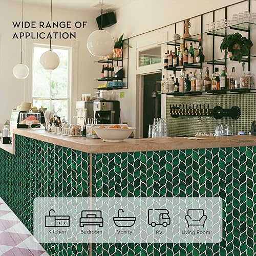 Miniatura 4 de HOMEART Azulejo hexagonal gris para salpicaduras en muro, autoadhesivo 3D para cocina, azulejos adhesivos de pared (10 x 10 pulgadas, 10 hojas)