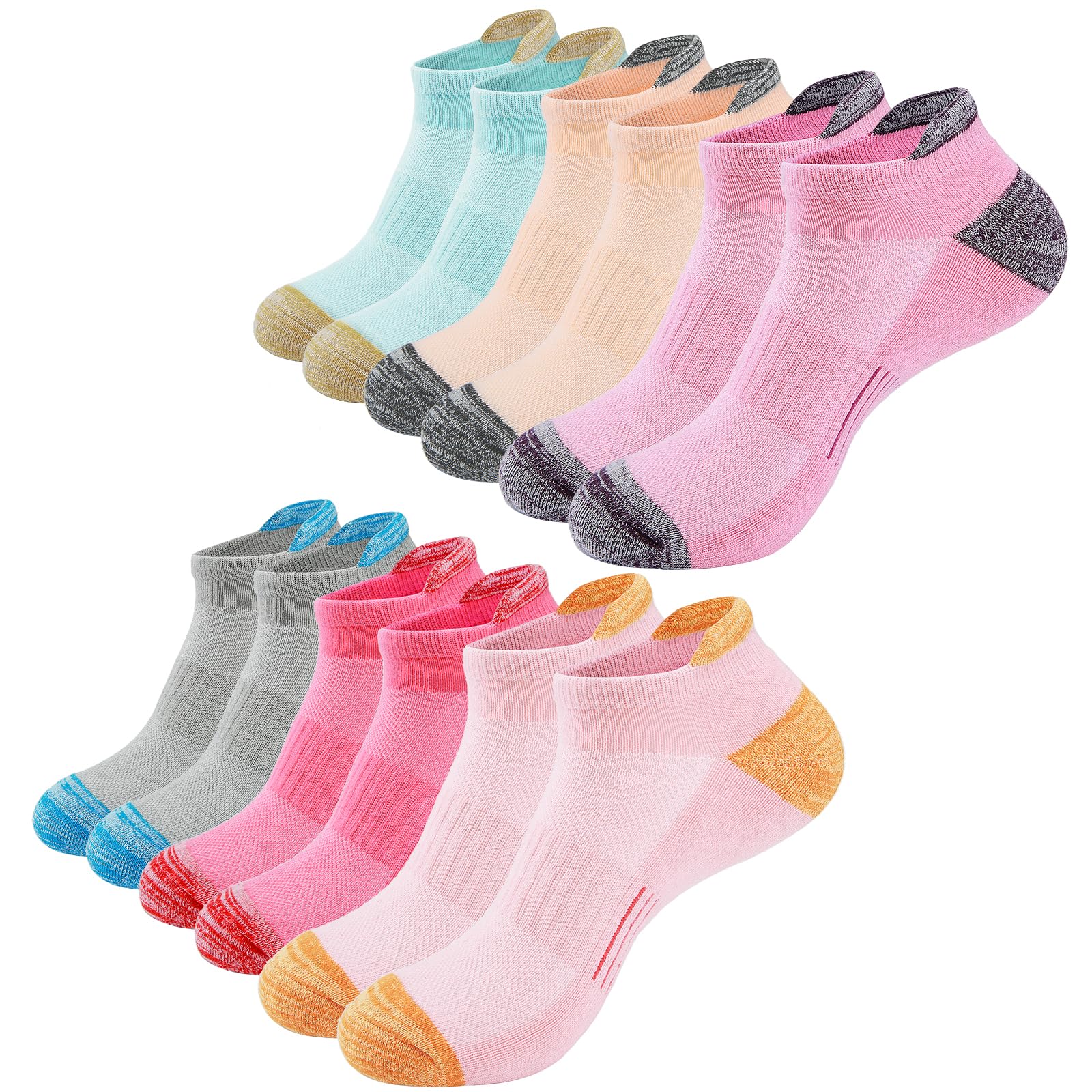 inaWarm 6 Pares Calcetines Mujer Tobilleros 35-38 39-42, Calcetines Deporte Mujer de Algodón Transpirable,Calcetines Cortos Running Mujer Verano, Antiampollas Calcetines Cortos para Correr Yoga Viajes