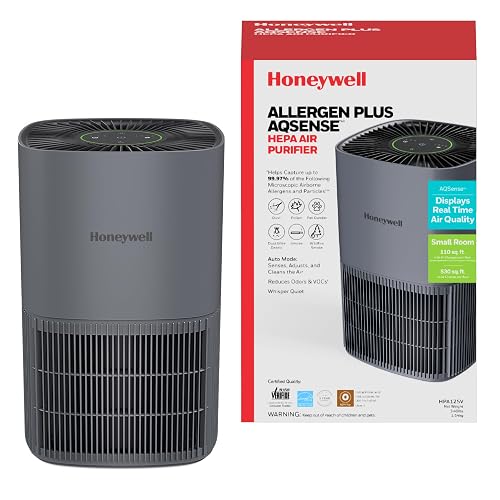 Honeywell Allergen Plus Compact HEPA Small Room Air Purifiers Grey HPA125V