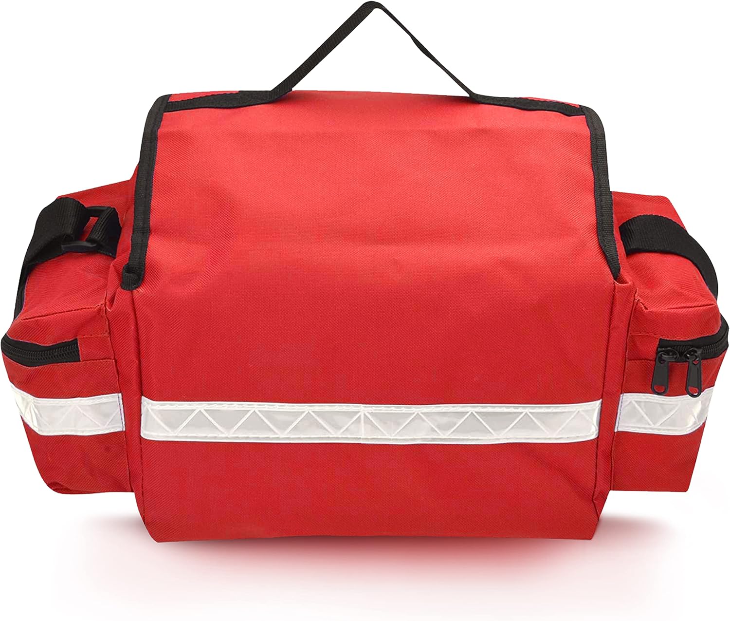 ASA TECHMED Empty First Aid Bag Red 17 x 9 x 7, Professional EMT Bag and Medic Bag Organizer, Versatile Medical Bag for EMS Gear, Med Bag Storage for Workplace, Vehicle or Home Preparedness image 4