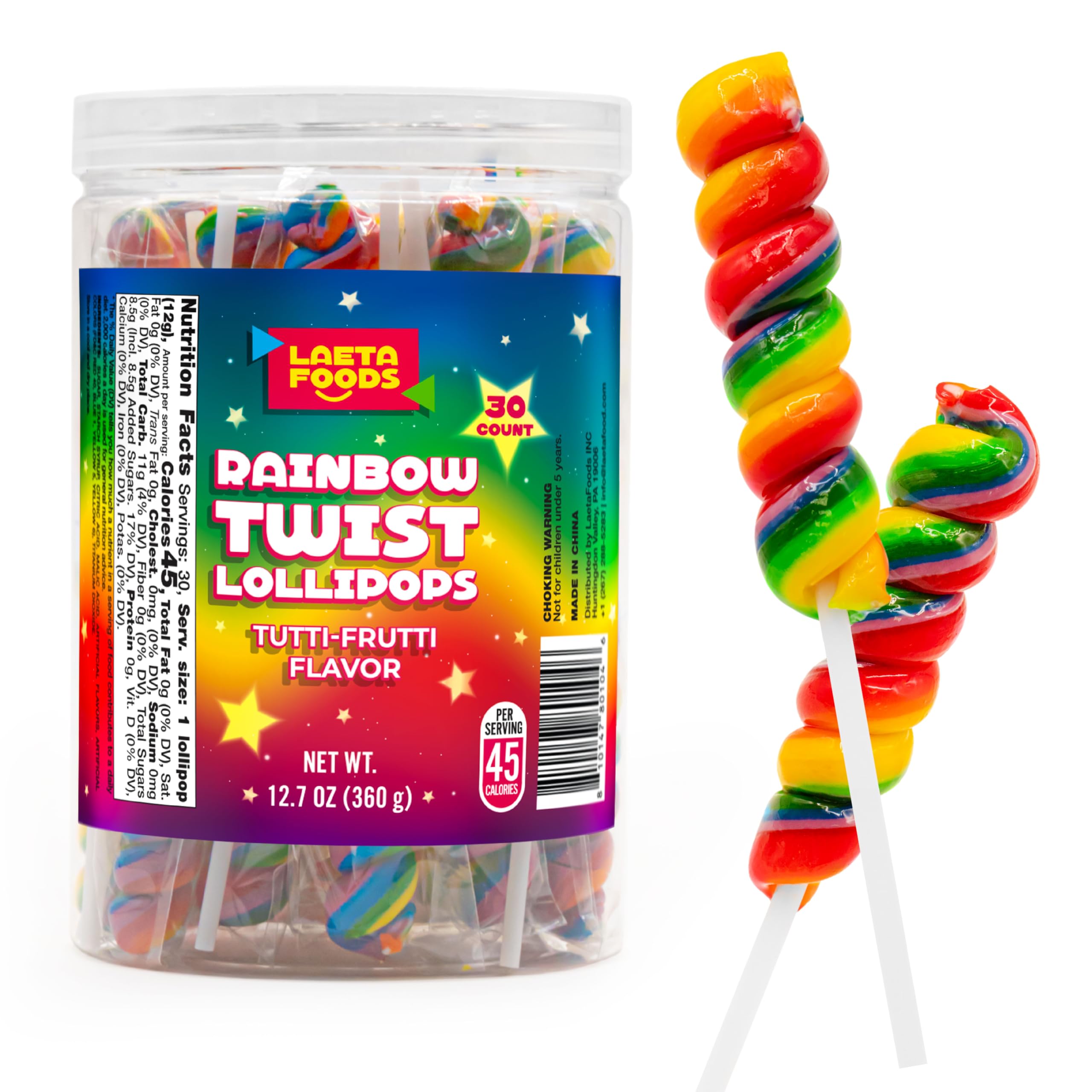 rainbow·˖*プロフご一読下さい(*´艸`)他の方は購入不可‼ Amazon.com : Rainbow Swirl Lollipops | 30 Count Jar | Rainbow
