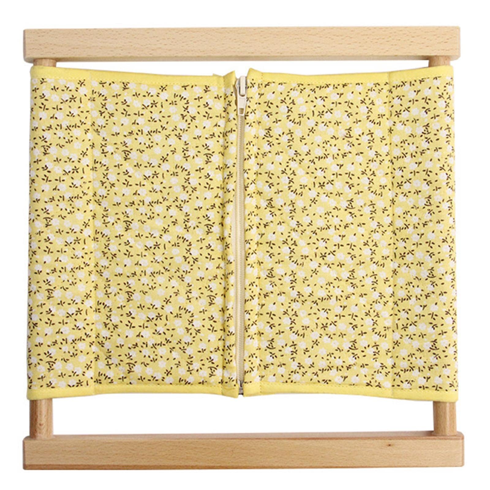 Übungsrahmen Lernspielzeug Holzknöpfe Zipper Pädagogisches Material Feinmotorik Entwicklung für Kleinkinder Selbstständigkeit, Reiß Verschluss