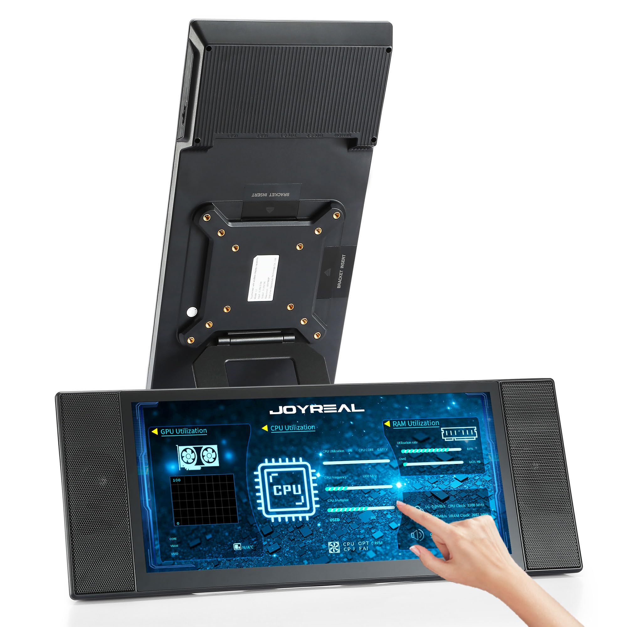 Kwumsy L1 12.3 インチ デュアル スピーカー ポータブル モニター