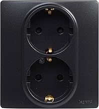 Legrand 396498 Interruptor conmutador doble 10A de la gama Niloé monoblock, mecanismo completo, color negro
