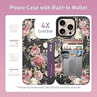 Vista 259 de LETO para iPhone 15 Pro Funda tipo cartera - Tapa tipo folio con patada - Diseños de moda - Tarjetero - Funda protectora para mujeres y niñas - 6.1