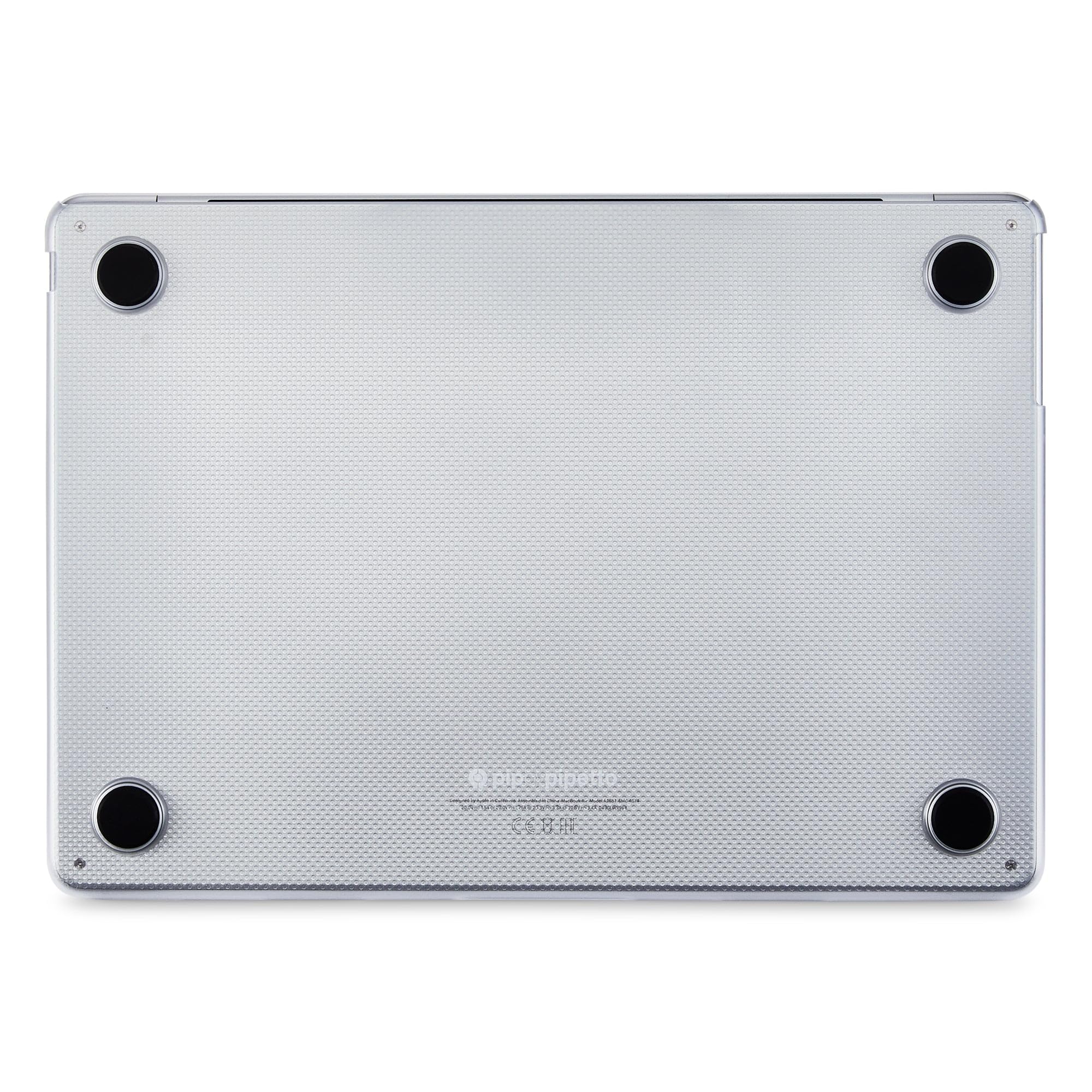 PIPETTO Custodia rigida a pois per MacBook Air 13.6 (M5, M4, M3, M2), custodia sottile per MacBook, copertura per laptop, guscio rigido protettivo, resistente ai graffi (trasparente), trasparente