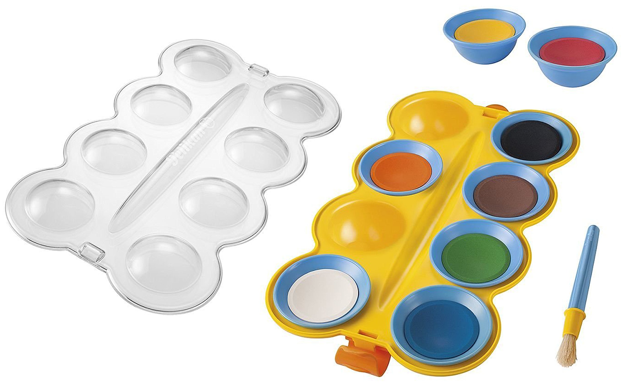 Pelikan 723122 - Mini-Friends Deckfarbkasten mit 8 Farben und 1 Pinsel (Komplett-Set Boy)