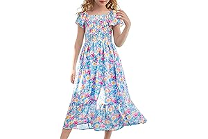 Girls Floral Dress - A-Line Dress