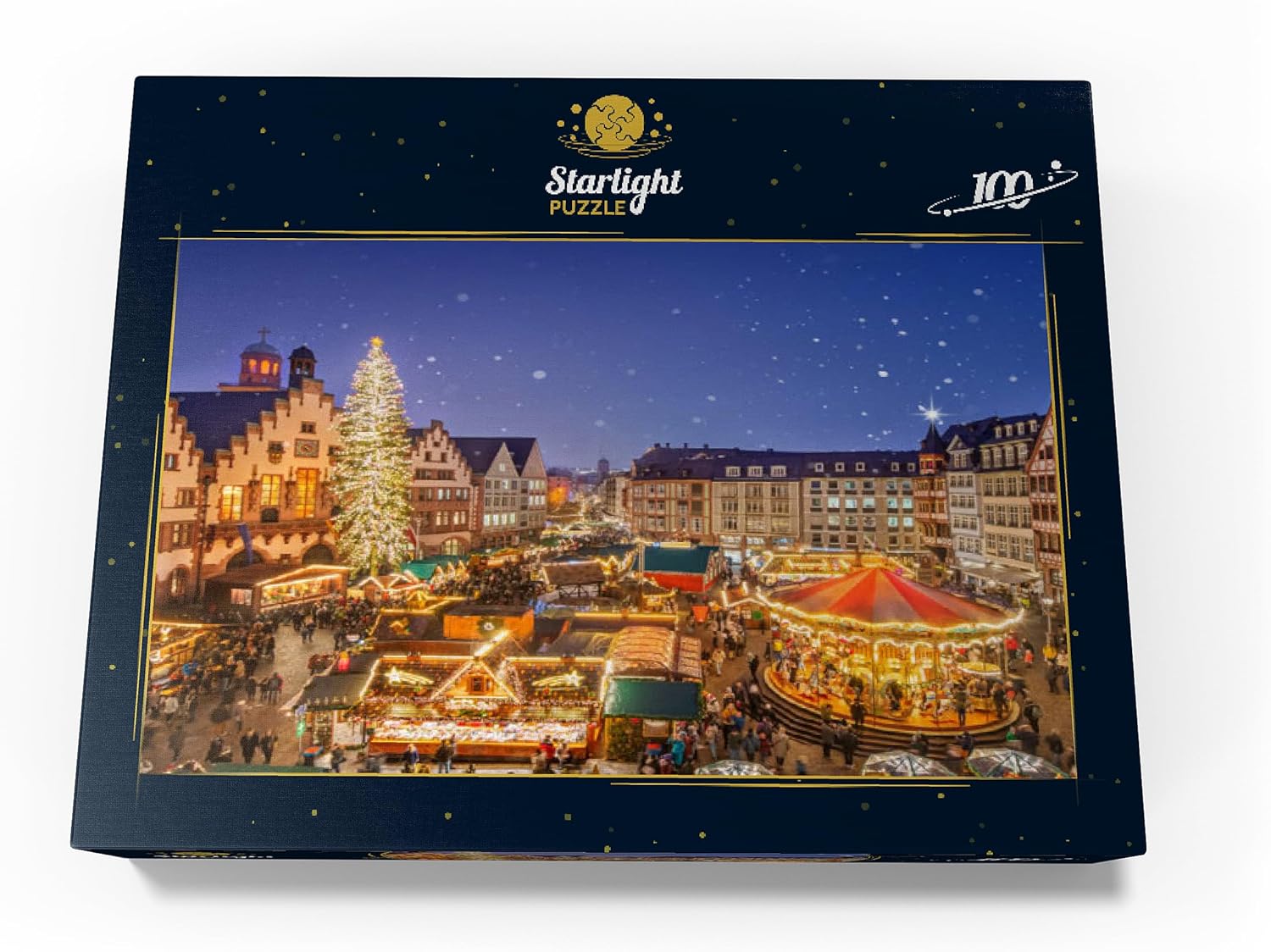MyPuzzle Frankfurt Christmas Market At Römerberg - Premium 100 Piece Jigsaw Puzzle for Adults