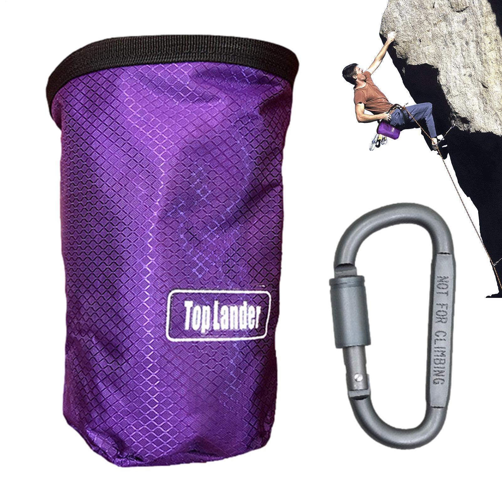 Pochette à craie d'escalade – Sac antidérapant durable, sac de rangement pour cylindre flexible résistant aux déchirures | Support léger Portable pour gymnastique, bloc, alpinisme, randonnée, entraîne