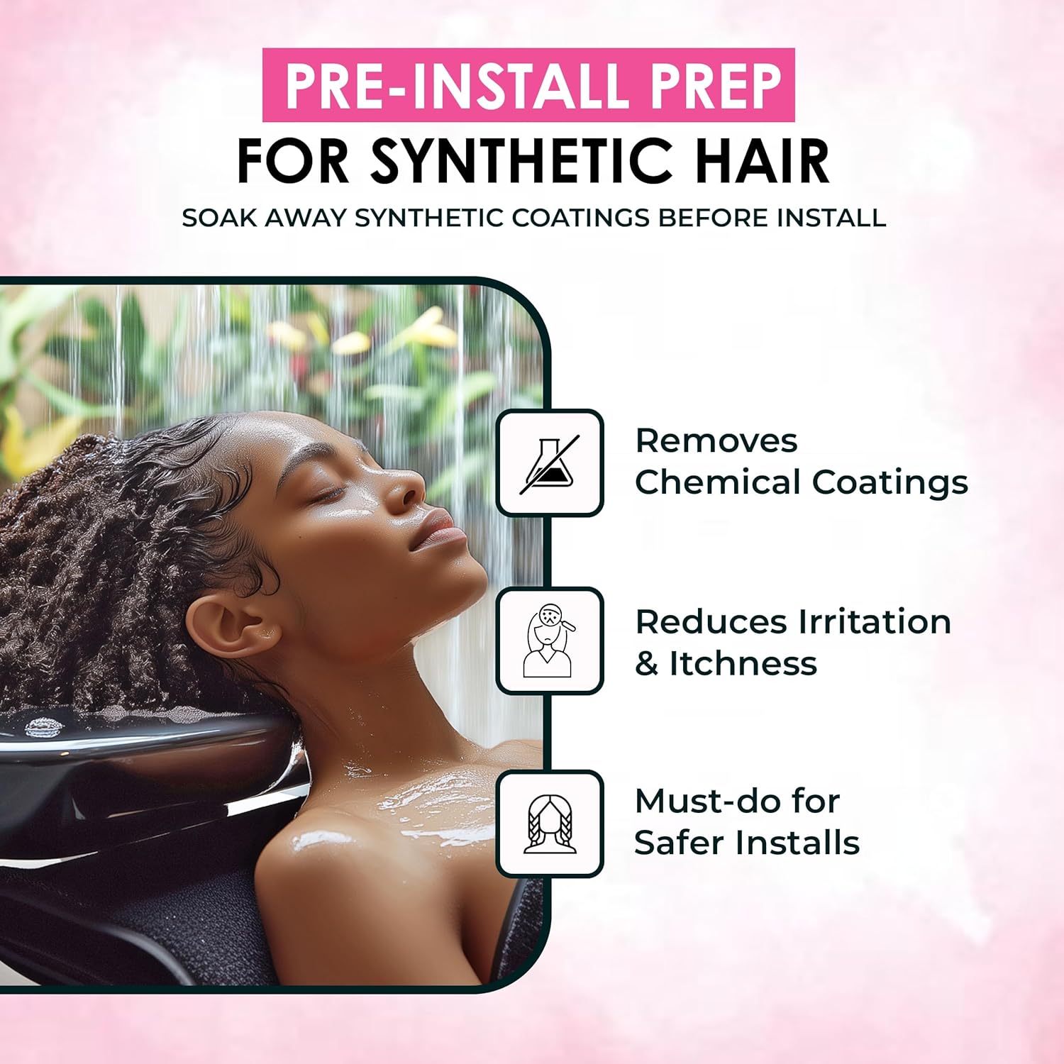 Esha Braid N Slay Detox Powder – Scalp Cleanser for Braids, Locs & Twists – Removes Buildup, Odor & Prewashes Synthetic Hair – Non-Stripping, Soothing, 907g (32 Fl Oz, ROSEWATER)