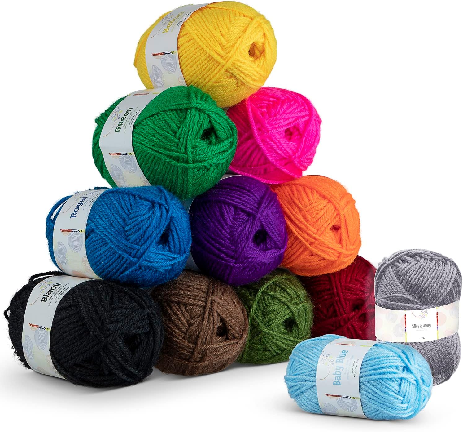 Azerogo 49 Acrylic Yarn Skeins Kit For Knitting And UAE