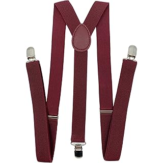Solid Color Suspenders Y-Back | Adjustable and Elastic |