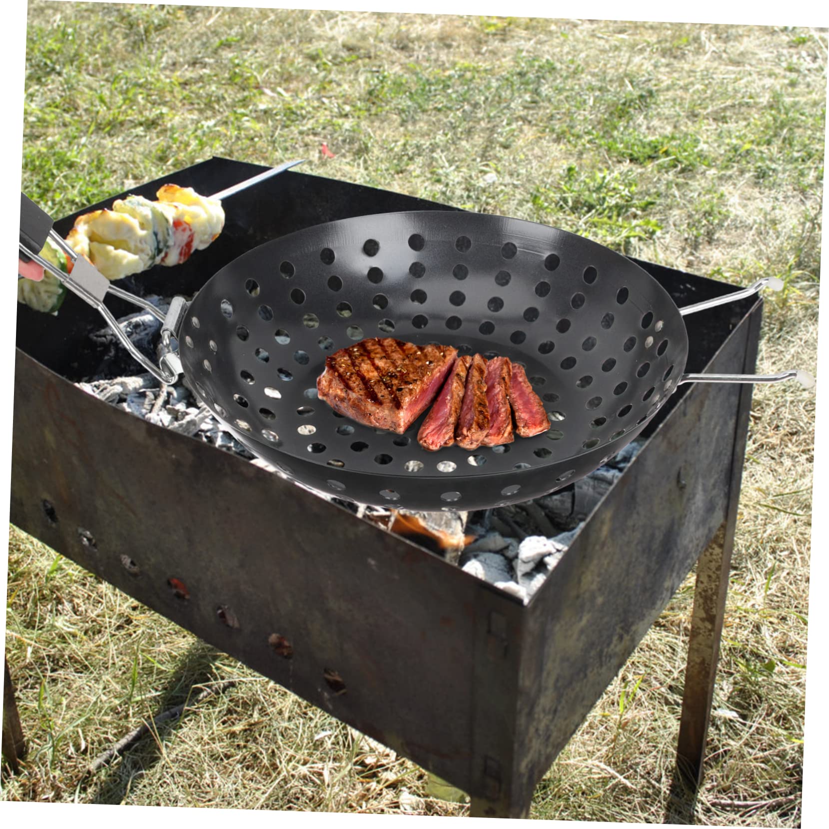 piastra grill teglia padella per barbecue pentola alla griglia forniture per grigliate griglia da campeggio bakeware Accessori mensola padella per grigliare vassoio ferro da stiro