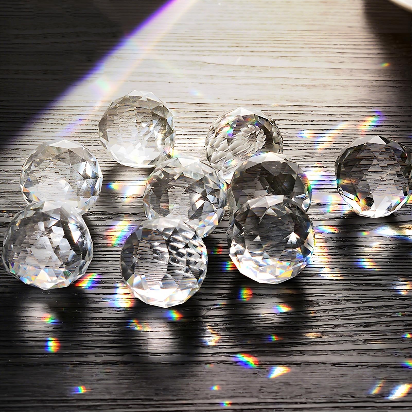 30 Pièces Boules De Cristal Prisme 20mm Attrape-Soleil Suspendues - Prismes En Cristal K9 Pour Décoration Fenêtre Et Maison