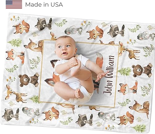 Miniatura 74 de MDPrints - Mantas de bebé personalizadas de vaca para niños, manta personalizada con nombre de bebé, regalo personalizado para recién nacido, Vaca