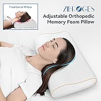 Vista 5 de Almohada de espuma viscoelástica tipo sándwich para dormir, almohadas ergonómicas de enfriamiento cervical tamaño Queen, almohada de contorno