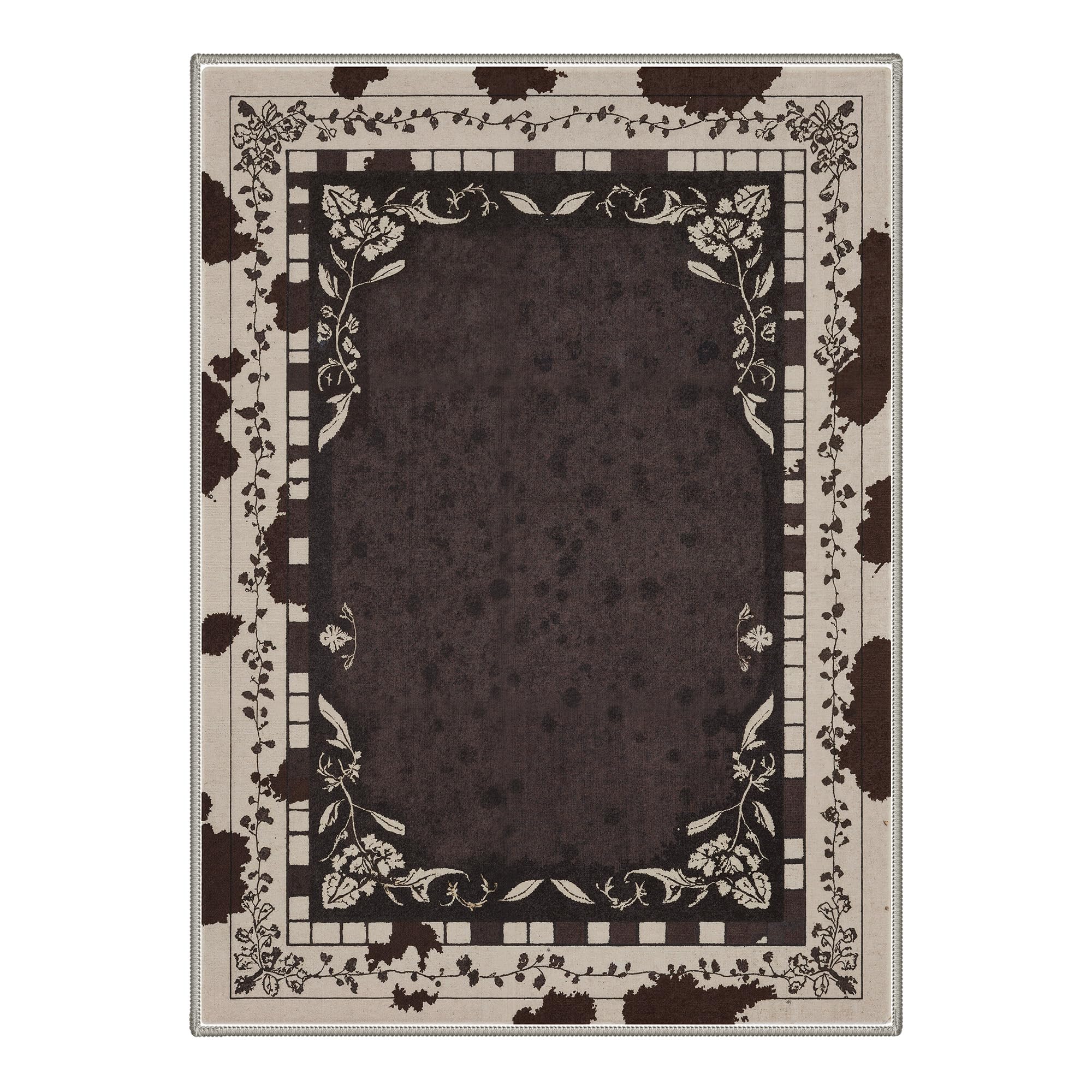 BEIMO Tapis Salon 160x230 cm - Vintage Design Naturel et Antidérapant pour Chambre - Ochre Bloom