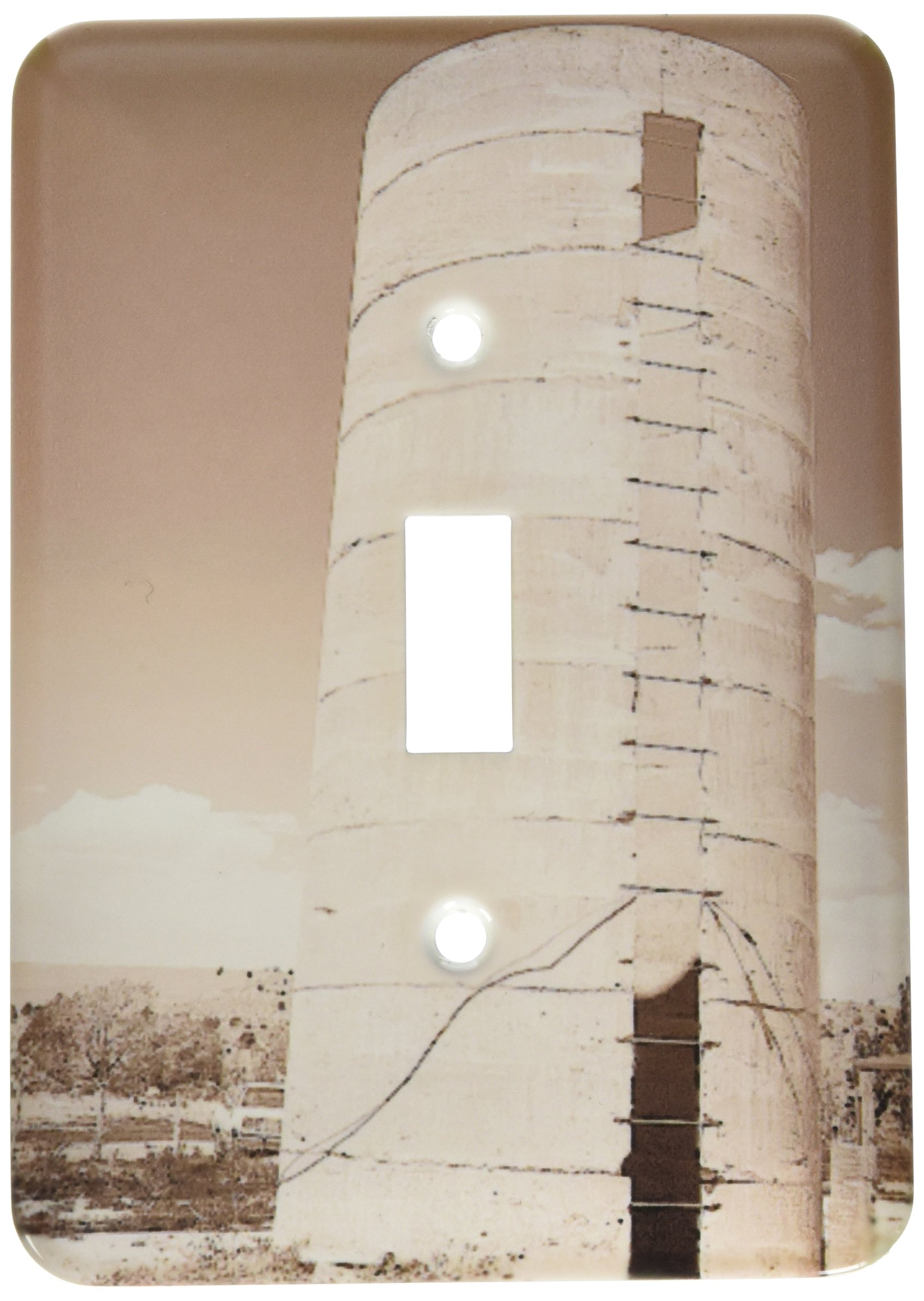 Silo agricole sépia plaque interrupteur pour salon style maison de campagne