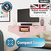 Vista 3 de Barra de sonido Majority para Smart TV, 50 vatios, barra de sonido de 2.0 Bluetooth para TV, barras de sonido de audio para el hogar de 15 pulgadas